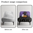 thumbnail image 6 of HELLHERO Wear-Resisting Armless Accent Chair Protector for Hotel, Elastic Bottom Armless Accent Chair Cover, Halloween, 6 of 8