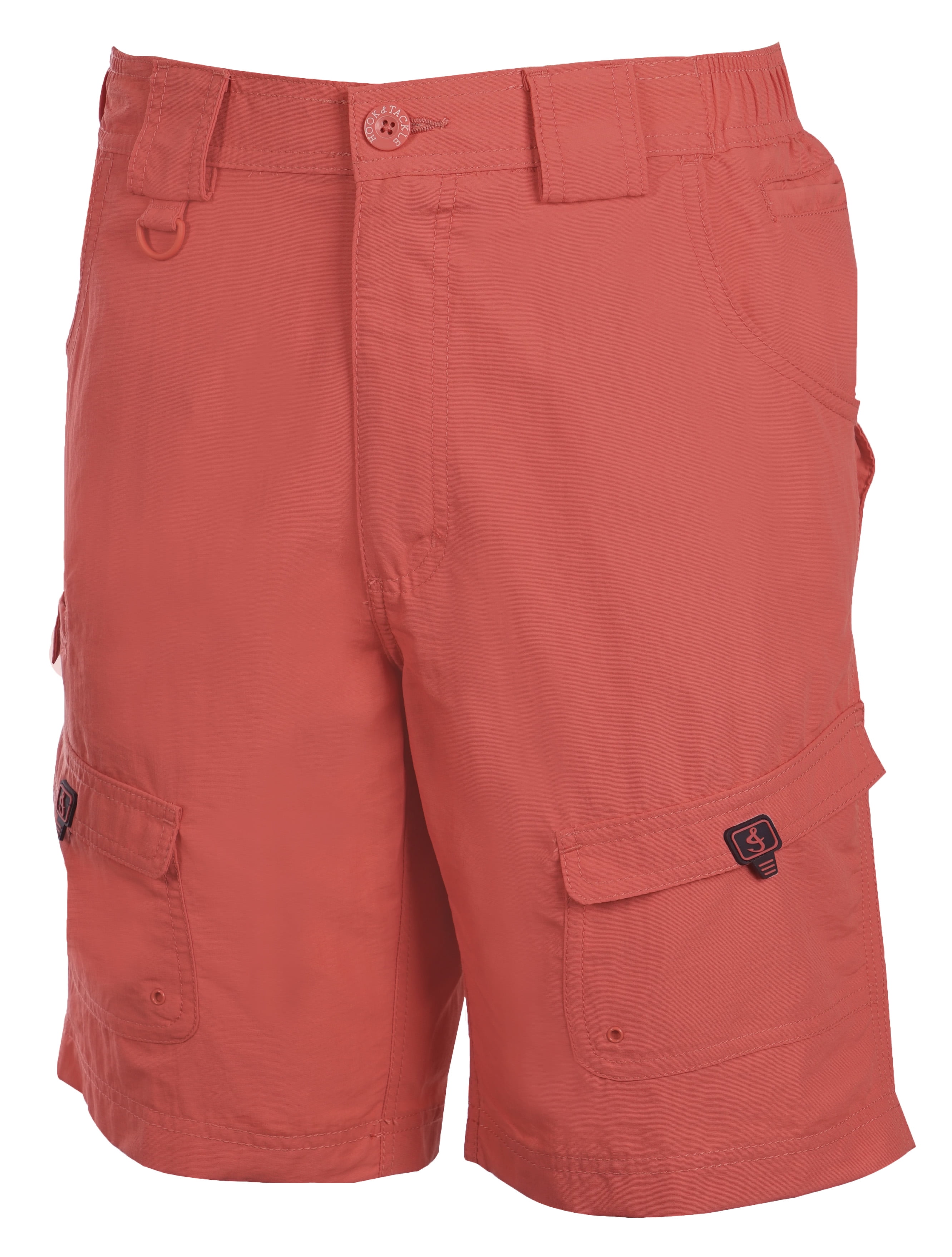 Hook & Tackle Barrier Reef Nylon Performance Fishing Shorts New England Red 38