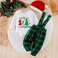 thumbnail image 2 of ENFLASH Newborn Baby Boy Christmas Outfit My 1st Christmas Romper Long Suspender Pants Xmas Hat Fall Winter Clothes, 2 of 13