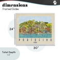 thumbnail image 4 of Stupell Industries Cottage Portofino Architecture Poster White Framed Giclee Art, 30 x 24, by Ynon Mabat, 4 of 8