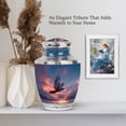 thumbnail image 6 of MUKTIVE Crow Cremation Urns for Adults Humans - Blue Funeral Urns for Adult Ashes Men - Sunset Large Urn for Human Remains - 10 Inch Memorial Urn for 2 Adults Ashes, 6 of 7