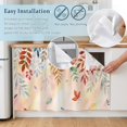 thumbnail image 4 of Colorful Leaves Fall Sink Skirt for Bathroom, Self-Adhesive Under Sink Curtain, Autumn Botanical Pink Yellow Ombre Hide Pipes & Storage Fabric Cabinet Skirt Cover for Kitchen Laundry 32"x55", 4 of 8