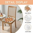 thumbnail image 2 of Red and Blue Pioneer Flower Modern Art Geometric Seat Covers for Dining Room Chairs Set Of 6,Stretch Printed Washable Chair Seat Cover with Elastic Ties and Button,Removable Couch Cushion Covers, 2 of 5