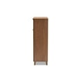 thumbnail image 4 of Coolidge Modern and Contemporary Walnut Finished 5-Shelf Wood Shoe Storage Cabinet with Drawer, 4 of 5