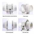 thumbnail image 2 of 4 Inch Exhaust Fans Home Inline Pipe Duct Fan Extractor Ventilation Kitchen Toilet Air Clean Ventilator Diagonal Flow Fan ,High-Efficiency, 2 of 5