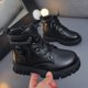 thumbnail image 3 of Botas cortas de moda para niñas, botas Martin versátiles para niños, mochila escolar sencilla para niños, dos botas de algodón, 3 of 6