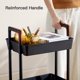 thumbnail image 5 of Organizador Rolling Cart Pipishell de 3 niveles de plástico negro, 5 of 7