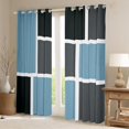 thumbnail image 3 of Feelyou Adult Chic Plaid Black Out Curtains, Fashion Artwork Buffalo Curtains Pack of 2 (42x63 Each), Blue Grey Abstract Ombre Bedroom Curtains, Living Room Curtains Decor, 3 of 7