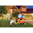 thumbnail image 2 of Morris Costumes Inflatable Santa On Sleigh LED Lighted Yard Decoration - 4 ft x 6 ft, 2 of 2