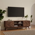 thumbnail image 2 of LuxenHome Columbia Engineered Wood 63-Inch Wide Credenza TV Stand with Storage, 2 of 10
