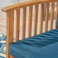 thumbnail image 5 of Modern Outdoor Love Seat with Open Slat Design for Ventilation and Cozy Cushions - Rustic Wood Frame for Backyard and Patio Comfort in Compact Spaces, 5 of 9