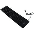thumbnail image 2 of Flexible Foldable Silicone Keyboard for Home Use Waterproof and Dustproof Black 109 Keys, 2 of 8