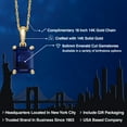 thumbnail image 2 of Gem Stone King 14K Yellow Gold Blue Sapphire Pendant Necklace | 1.21 Cttw | Gemstone September Birthstone | Octagon 8X6MM | Gold Necklace for Women | With 18 inch Gold Chain, 2 of 6