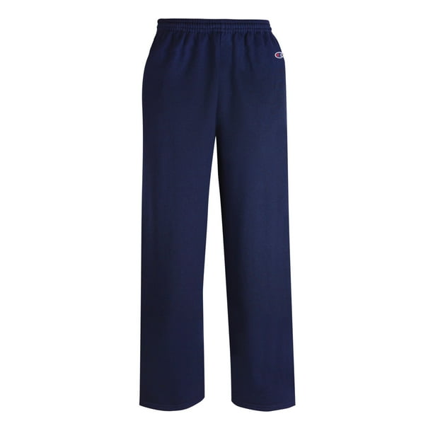 Champion Men`s Double Dry Eco Fleece Open Bottom Pant, S, Navy Walmart.ca
