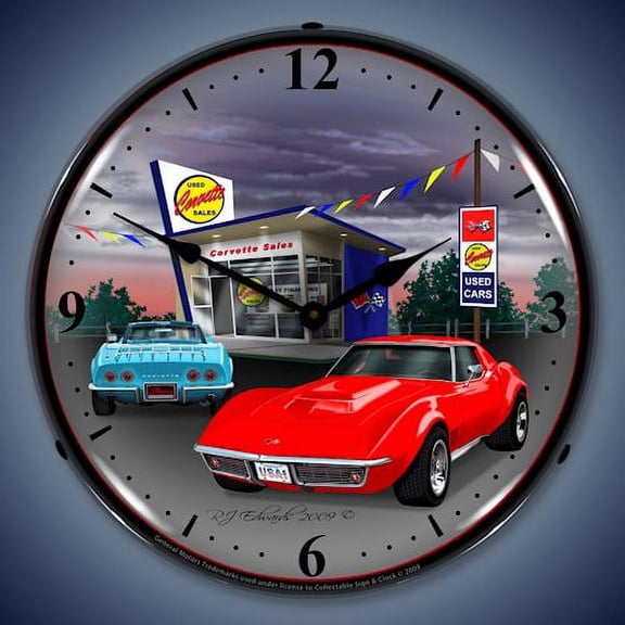 1968 Corvette Lighted Clock