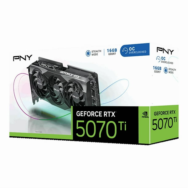 新品未開封 PNY RTX5070ti 16GB 納品書付き 中古】PNY GeForce RTX 5070 Ti 16GB Overclocked Triple Fan