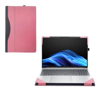 Laptop Cover For Dell Inspiron 16" 2-in-1 Models – PU Leather Protective Case With Inside Pocket (Pink)
