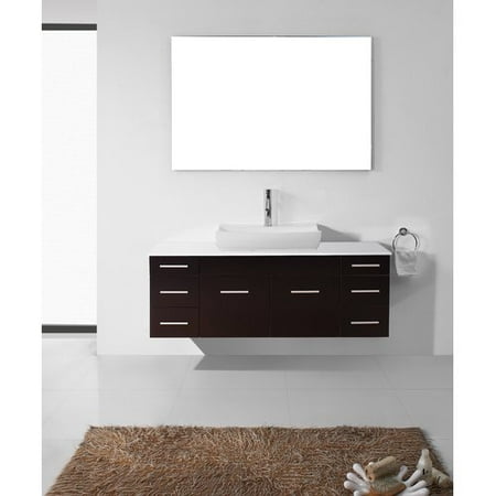 Virtu Usa Ultra Modern Series 56 Single Bathroom Vanity Set With Virtu Usa Ultra Modern Series 56 Single Bathroom Vanity Set With White Stone Top