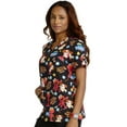 thumbnail image 7 of Tooniforms Scrubs Top For Women V-Neck Print TF738, 7 of 7