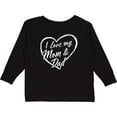 thumbnail image 3 of Inktastic I Love My Mom and Dad in White Chalk Heart Boys or Girls Long Sleeve Toddler T-Shirt, 3 of 5