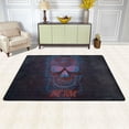 thumbnail image 2 of XMXT Non-Slip Area Rug, Dazzling Neon Skulls Print Polyester Rugs for Living Room, 36 x 24 inches Multicolor, 2 of 9