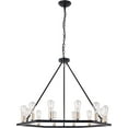 thumbnail image 2 of Vanity Art 12 Lights Wagon Wheel Chandelier Lighting Farmhouse Candle Ceiling Light Fixtures for Living Room Kitchen Dining Room MLT3112LT-BD-BK, 2 of 8