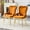 Orange, variant on Set of 2 Brown Puffy Bubble Chair Ball Chain Chair Velvet Dining Chairs with Gold Legs, Upholstered Accent Chairs with Armrests for Dining Room, Kitchen