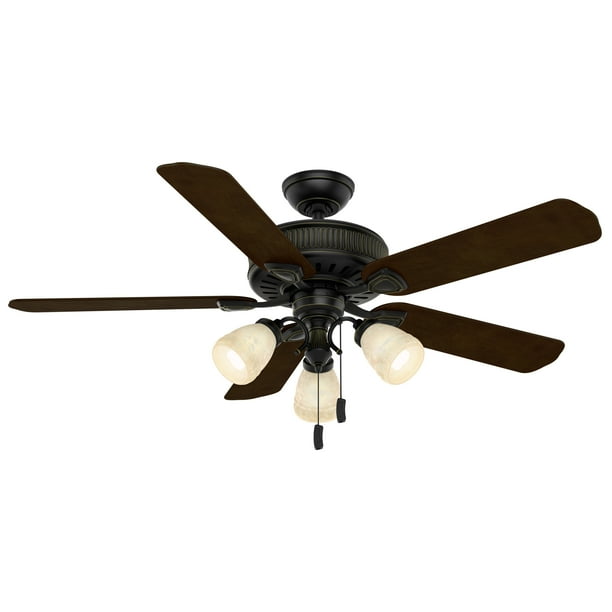 Casablanca Ainsworth 54 Inch Indoor Ceiling Fan W Light Kit Pull Chain Black Com Casablanca Ainsworth 54 Inch Indoor, How To Balance A Casablanca Ceiling Fan With Light Bulb