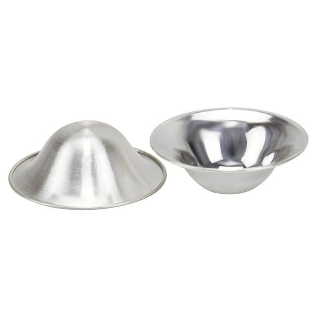 2 cubiertas de pezones de metal duraderas para recién nacidos y lactancia materna. 55x55x18mm