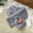 thumbnail image 4 of AuroraX Plush Christmas Scarf Warm Gray Thick Fur Scarf Knit Luxurious Classic Fleece Soft Cute Wrap for Women Cold Weather, 4 of 6