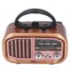 thumbnail image 1 of Petite radio vintage rétro AM FM SW portable rechargeable à énergie solaire pour camping à domicile BT618S, 1 of 4