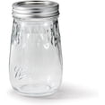 thumbnail image 4 of CHTER Glass Flute Mason Jar, Regular Mouth, Pint Size, 16 OZ (Pack of 8), 4 of 7