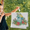 thumbnail image 6 of Winter Birdhouse Blue Hand Towels 2 PCS, Xmas Red Birds Kitchen Towel Ultra Soft and Highly Absorbent,Decorative Fingertip Face Towel for Bathroom Hotel, 28.3"x 14.4", 6 of 6