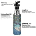 thumbnail image 3 of Yayeee 20oz Insulated Water Bottle Double Wall Stainless Steel with Flip Straw Lid, Blue Tree, 3 of 7