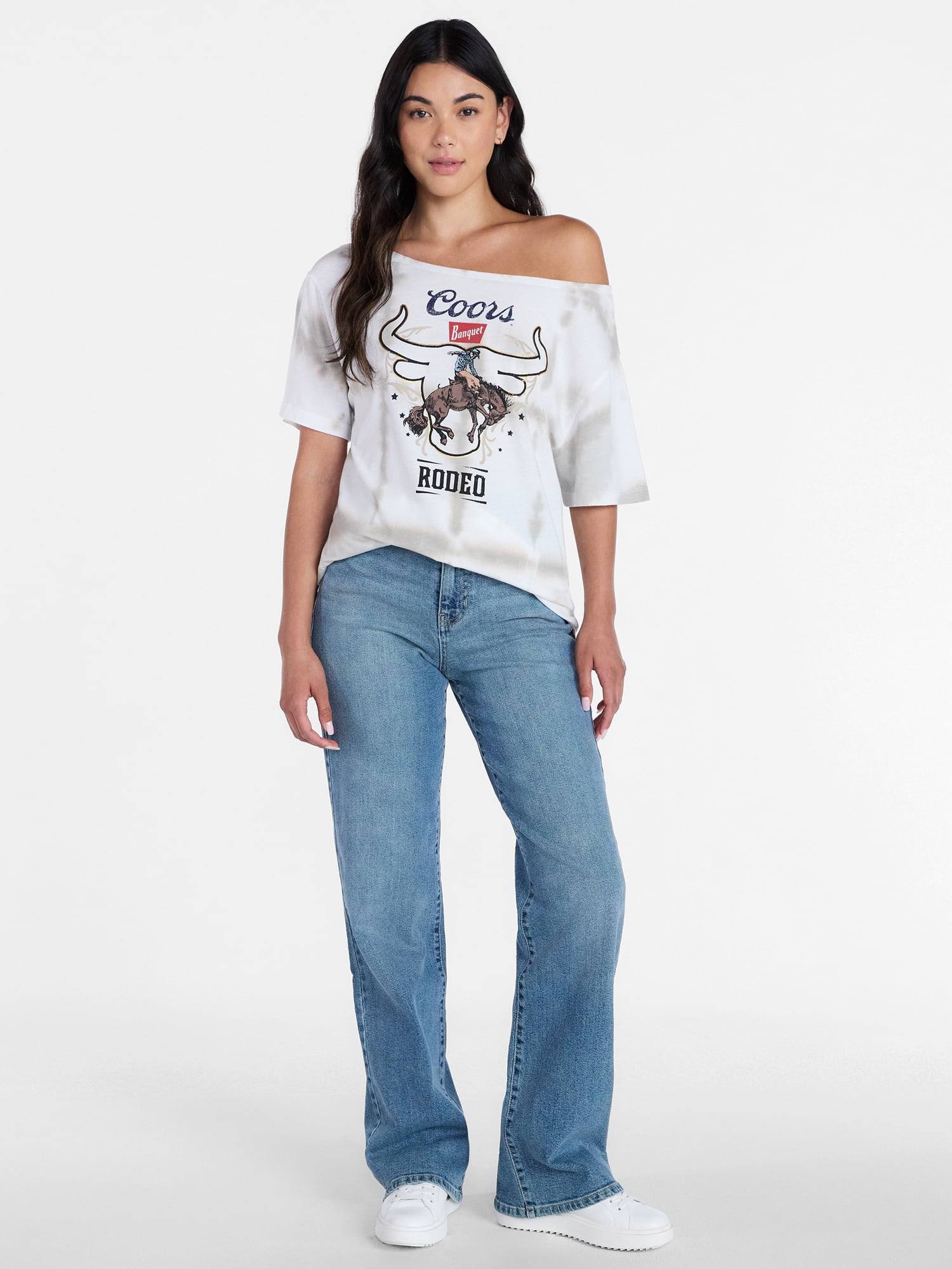 Coors Women's Off the Shoulder Graphic Print Tee, Sizes XXS-XXL