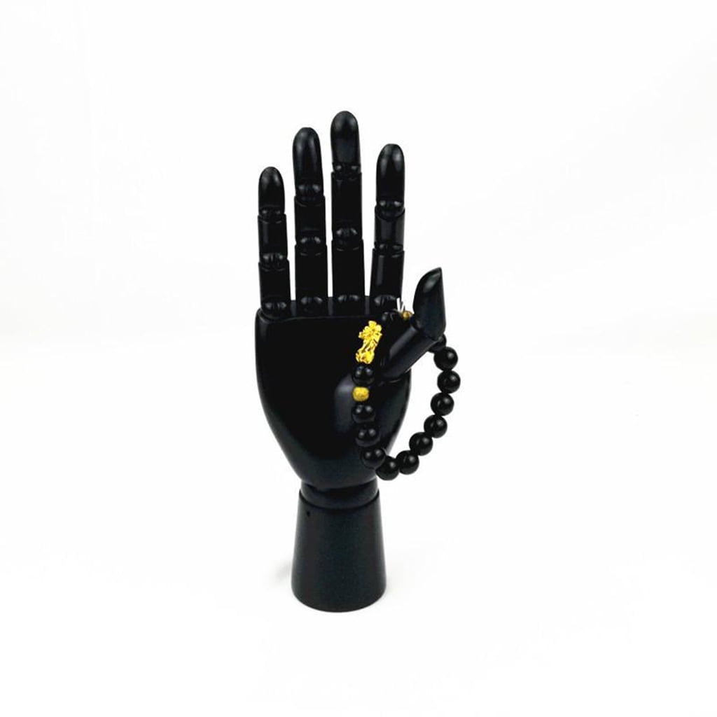 FVDPWYE Wood Drawing Manikin Articulated Mannequin Hand with Flexible Fingers 10" Right Hand