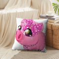 thumbnail image 4 of LALILO Throw Pillow Covers Glamorous Pig Scarf And Bow White Pig Cushion Cover 18" x 18", 4276 Pack, 4 of 6