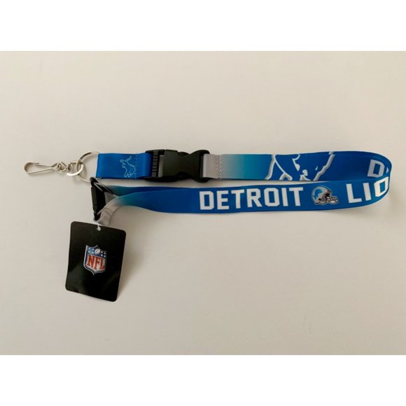 Detroit Lions Crossover Lanyard With Neck Safety Latch