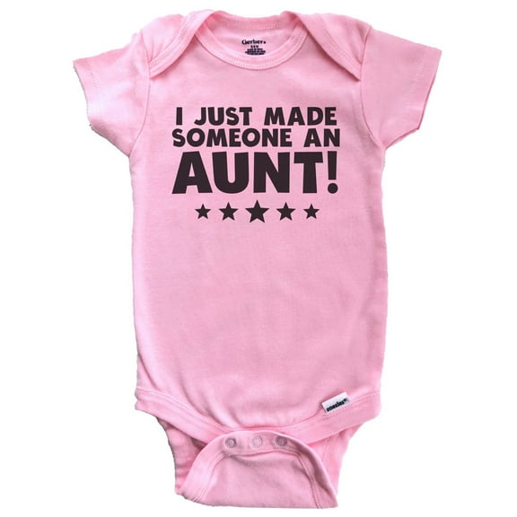 I Just Made Someone An Aunt Niece Nephew Baby Bodysuit (Pink), 0-3 Months
