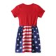 thumbnail image 5 of Vestido Para Niñas Ropa Para Niñas Bebés Día De La Independencia Para Niños Pequeños Vestido Festivo De Manga Corta Sin Espalda Rojo Odeerbi LM103-5072, 5 of 7