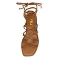 thumbnail image 5 of FSJ Women Open Toe Lace up Gladiator Sandals Woven Strappy Ankle Wrap Flats Summer Beach Outdoor Shoes Size 15 Sienna, 5 of 5