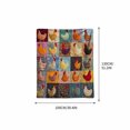 thumbnail image 2 of Flannel Chickens Throw Blanket Soft Lightweight Warm Fluffy All Season Flannel Blankets for Bed Living Room Home Decor, 2 of 6
