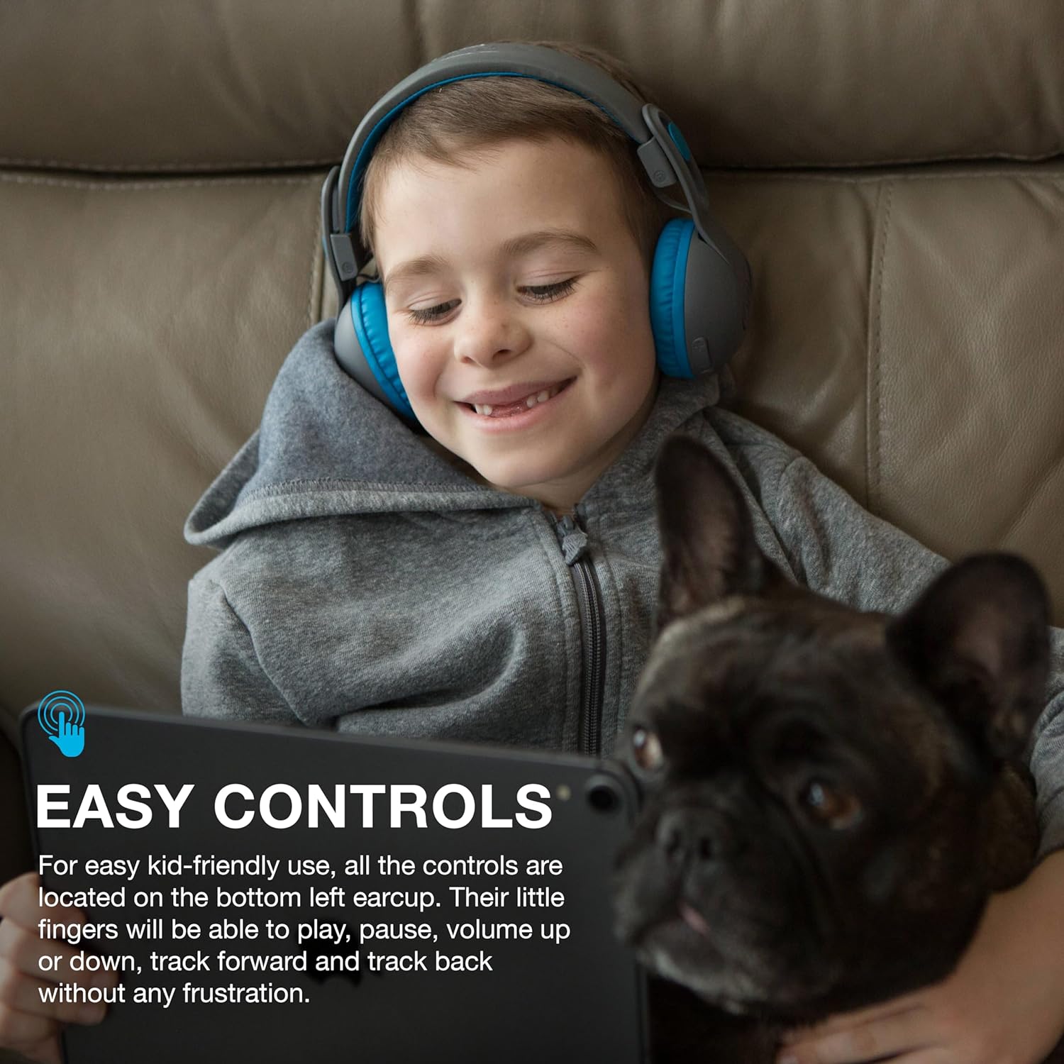 JLab JBuddies Studio 2 Wireless Kids Headphones, Blue photo 4