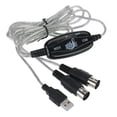 thumbnail image 3 of Convertidor MIDI 2 en un PC a sintetizador de música Interfaz Adaptador de enchufe Cable Compatible con PC Lapt kusrkot Cable midi a usb de 5 pines, 3 of 8