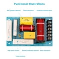 thumbnail image 3 of 200W Speaker Crossover 2 Way High-Low 8 Ohm Frequency Divider for 10 Inch Speaker, 3 of 8