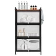 thumbnail image 5 of Black 4Tier Kitchen Organizer Shelf Storage Cabinet for Microwave Coffee Station, 5 of 15