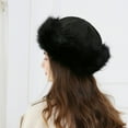 thumbnail image 3 of HAOAN Womens Faux Fur Hat for Winter  Classy Russian Style Suede Fluffy Warm Cap, 3 of 3