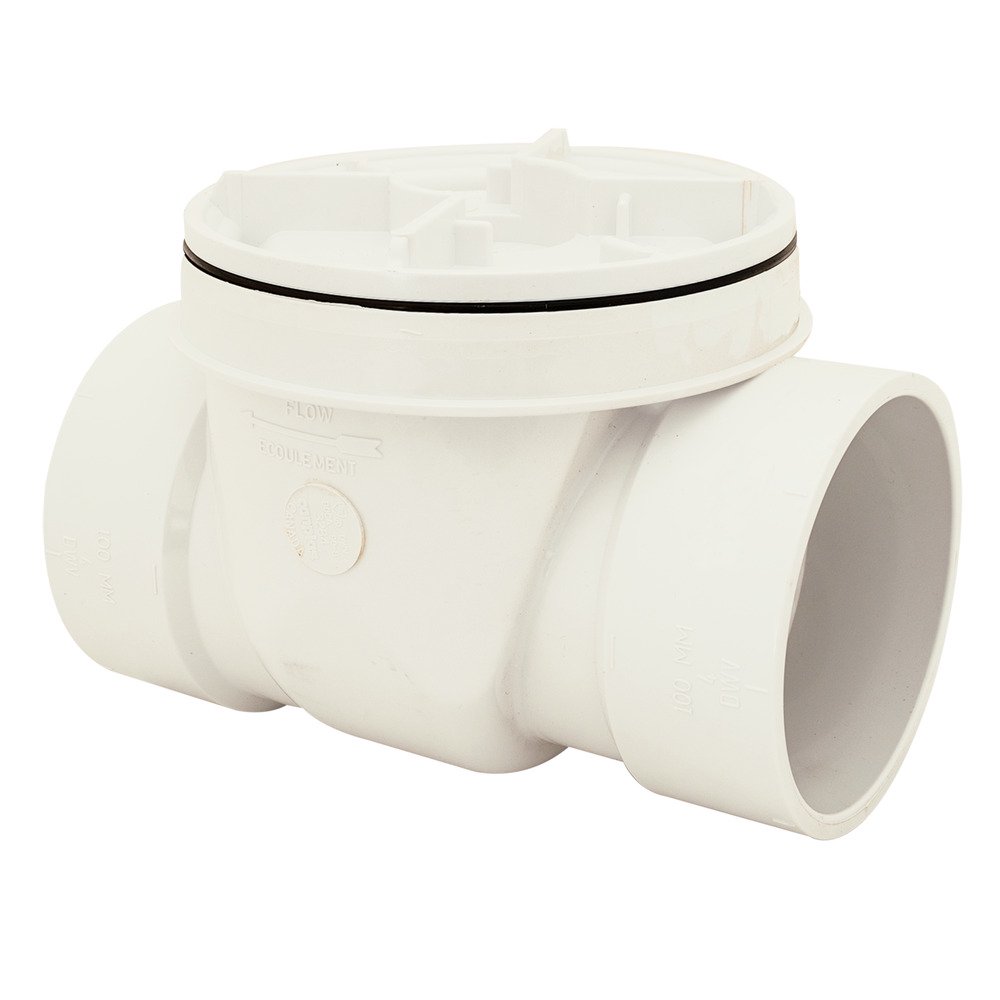 Canplas 73009 Backwater PVC Valve, 4 inch, White