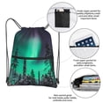 thumbnail image 3 of Easygdp Northern Lights 2 Drawstring Backpack Gym Bag,Sport Gym Sackpack,Gym Sack with Side Pocket for Men Women, 3 of 6