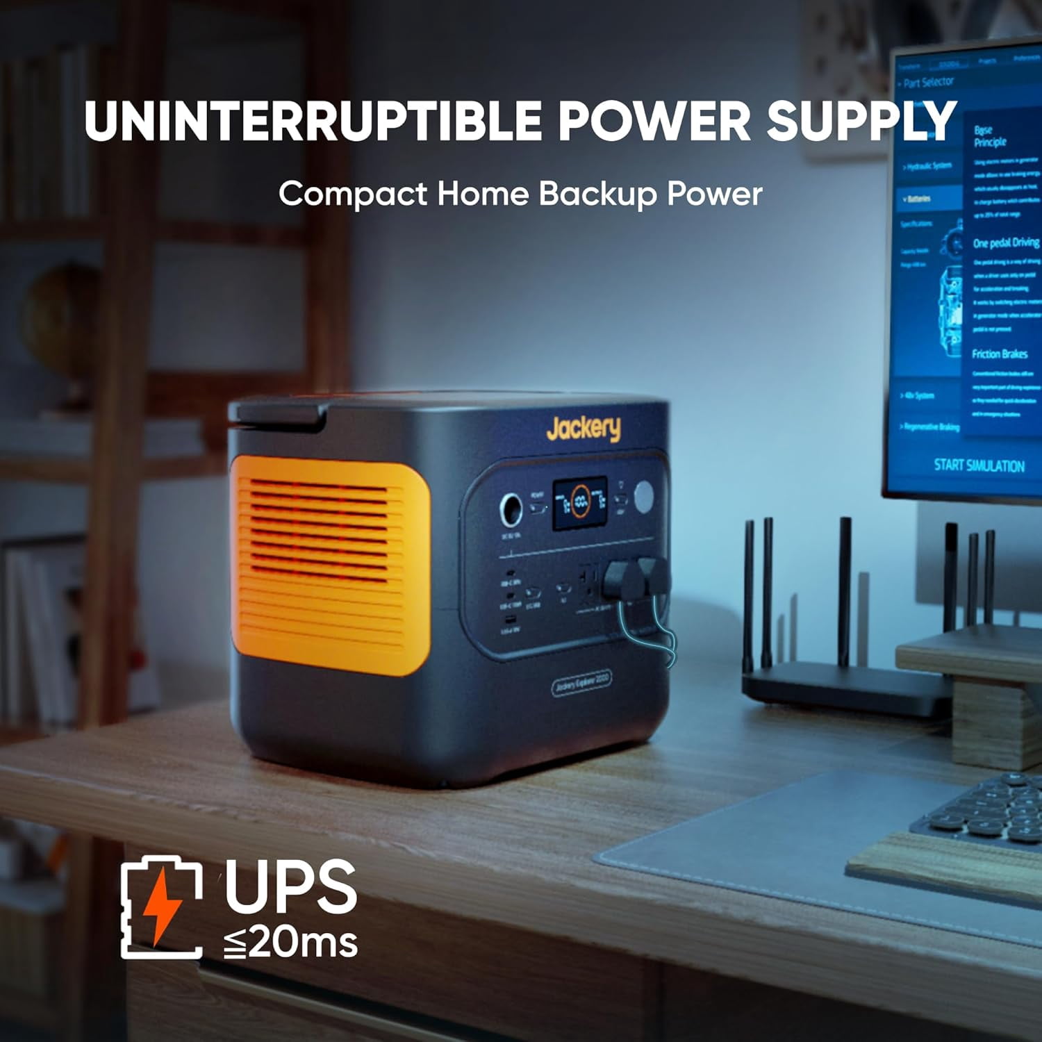 Jackery Explorer 2000 Neo2 2035W Continuous/2190W Peak Portable Power Station for Camping, Emergency